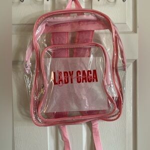 Pink Clear Backpack